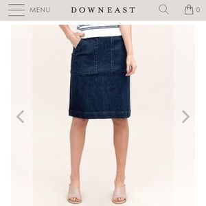 Downeast signature denim skirt